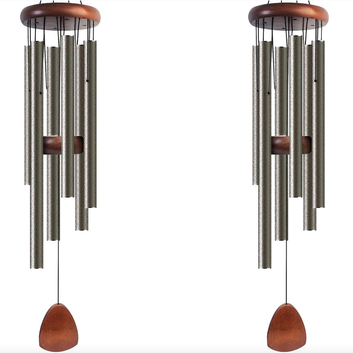 Large Black Aluminum Wind Chimes 37"