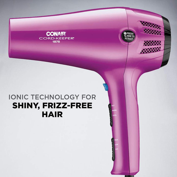 1875W Pink Cord-Keeper Hair Dryer