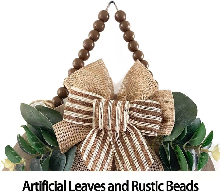 3D Welcome Sign with Leaves & Beads