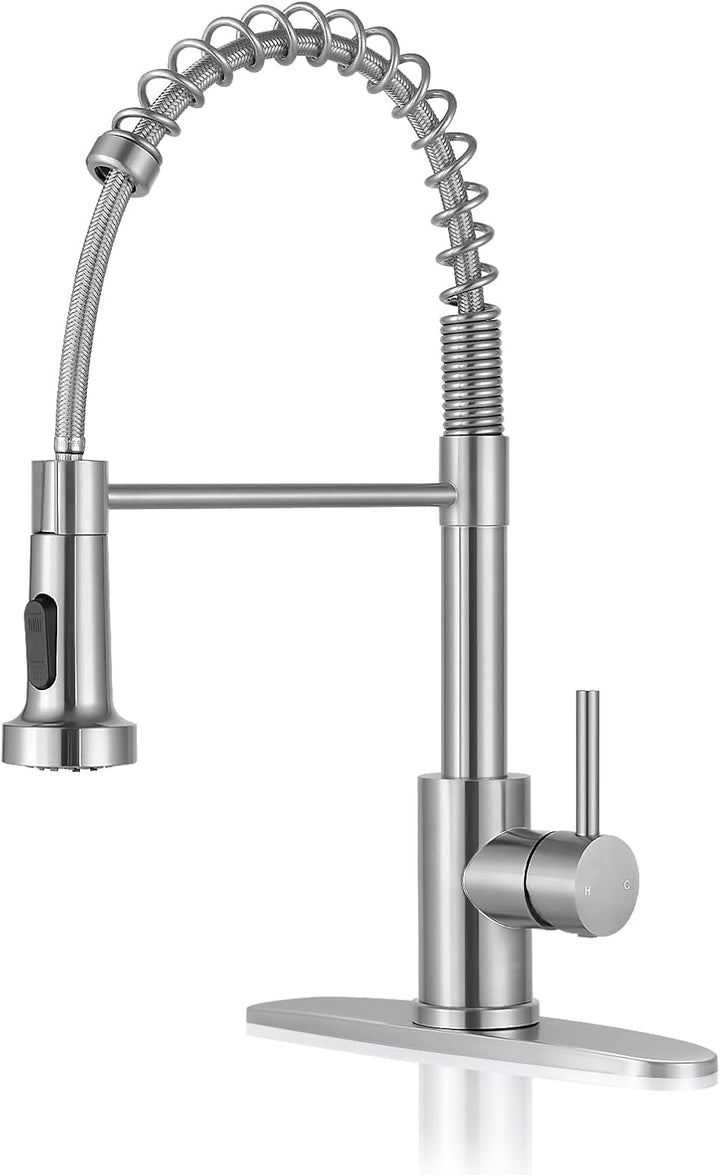 Matte Black Kitchen Faucet with Sprayer
