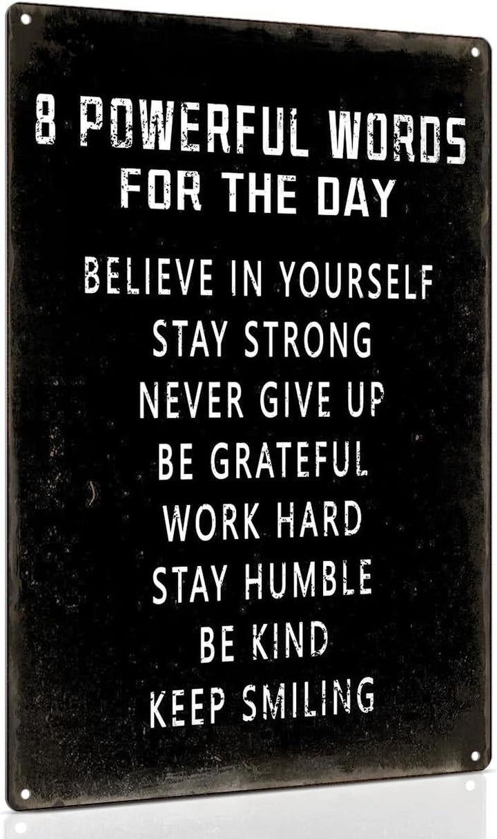 Motivational Metal Wall Sign 8x12