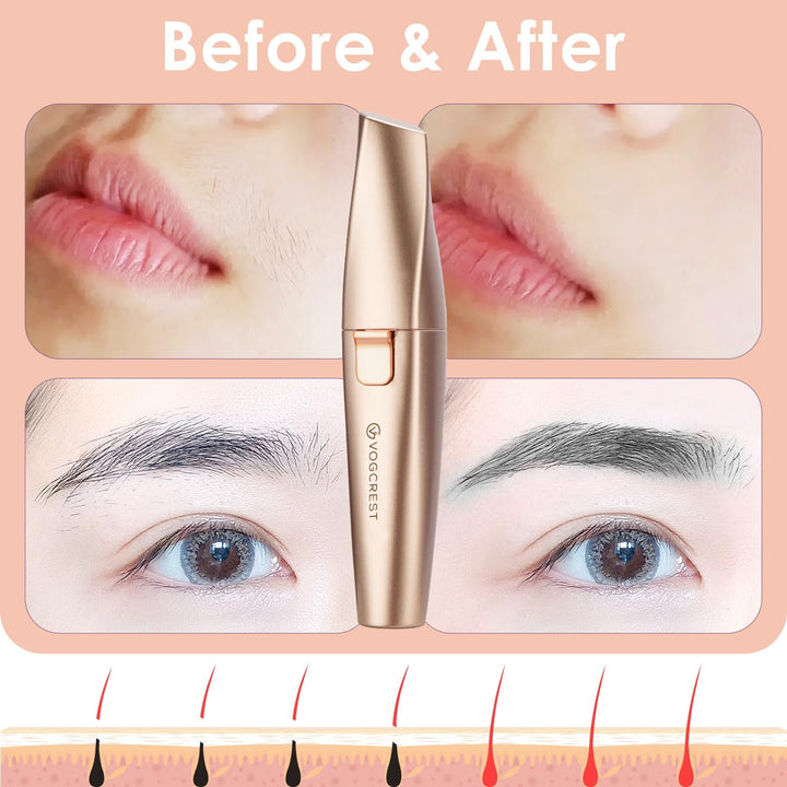 2-in-1 Eyebrow & Facial Trimmer - Rose Gold