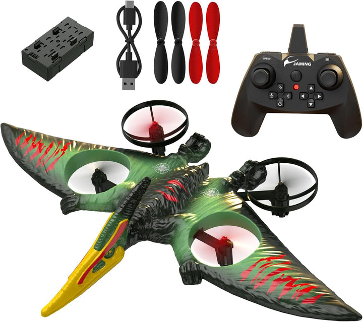 Pterodactyl Dinosaur Toys Drone for Kids,Dragon Remote Control Airplane,Flying Toys Birthday Gifts for 8-12 Year Old Boys,Rc Plane for Kids 8-12 （Red）