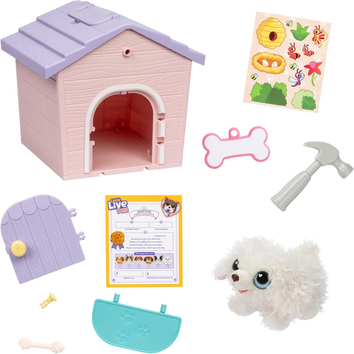 My Puppy'S Home Minis - Pink & Purple Home | Plush Toy & Kennel Playset. Build Your Puppy'S Home, Name Your Puppy & Surprise! Puppy Appears! Which Puppy Will You Get? Easy Build DIY