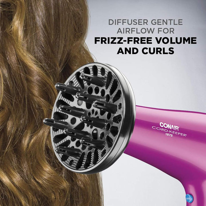1875W Pink Cord-Keeper Hair Dryer