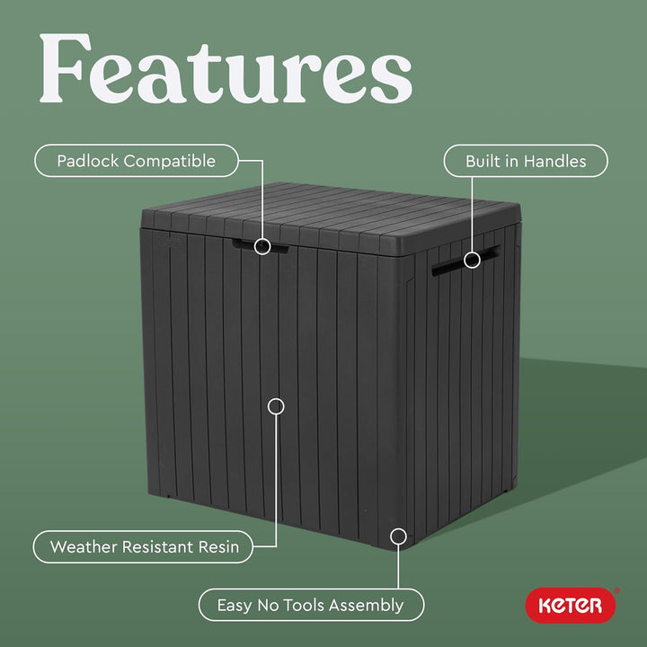 30 Gallon Resin Outdoor Storage Box"