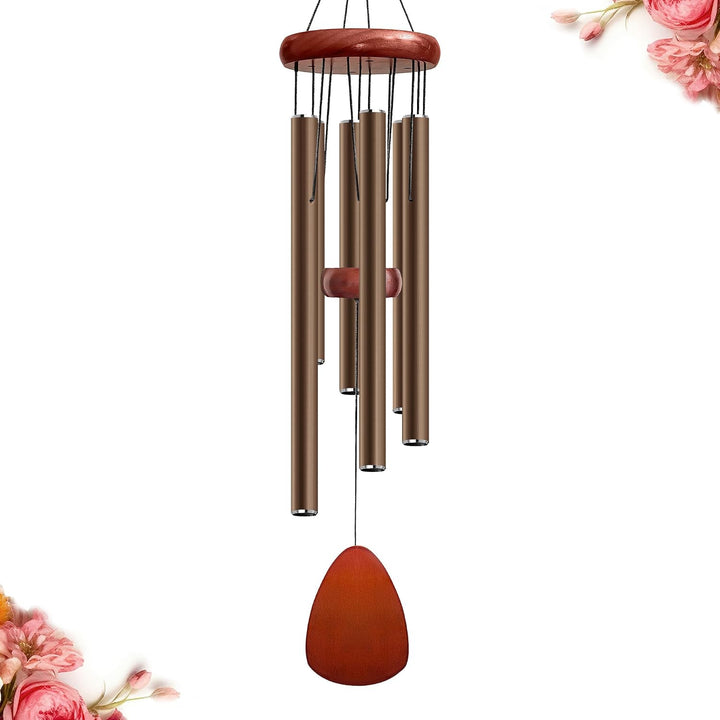 Large Black Aluminum Wind Chimes 37"