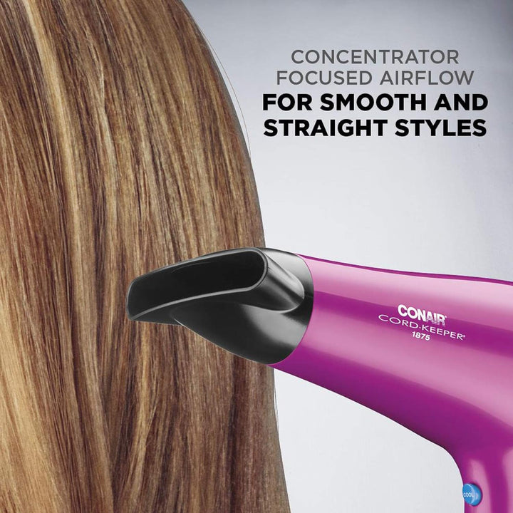 1875W Pink Cord-Keeper Hair Dryer