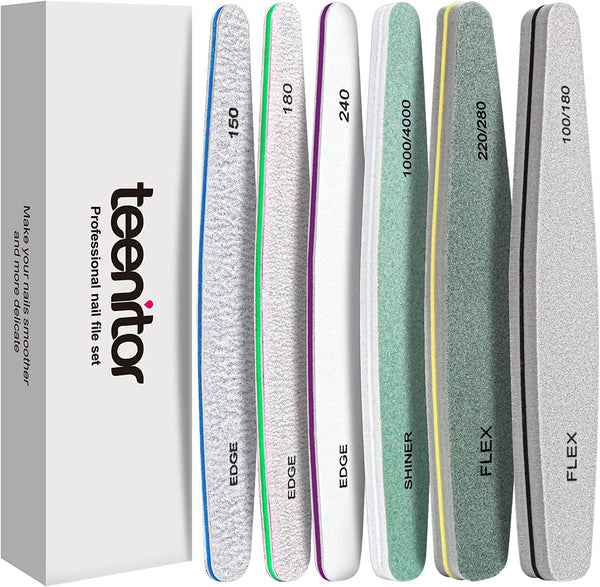 6 Pcs Nail File & Buffer Set for Natural Nails