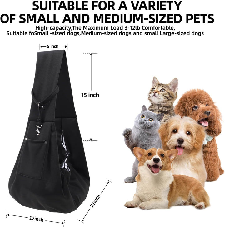 Reversible Dog Sling Carrier with Harness