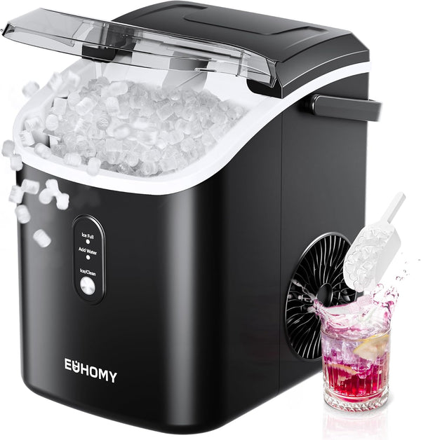 Nugget Ice Maker - 34Lbs/Day Black