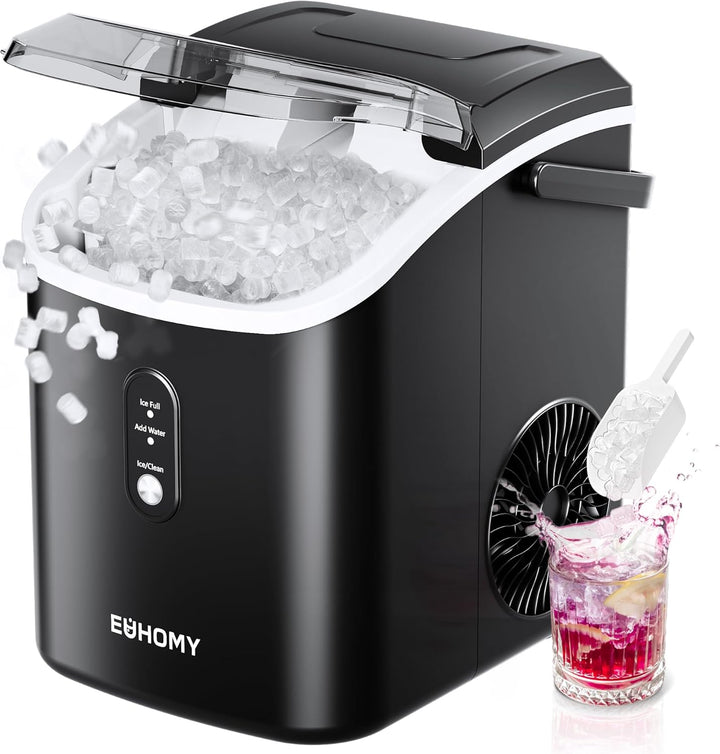 Nugget Ice Maker - 34Lbs/Day Black
