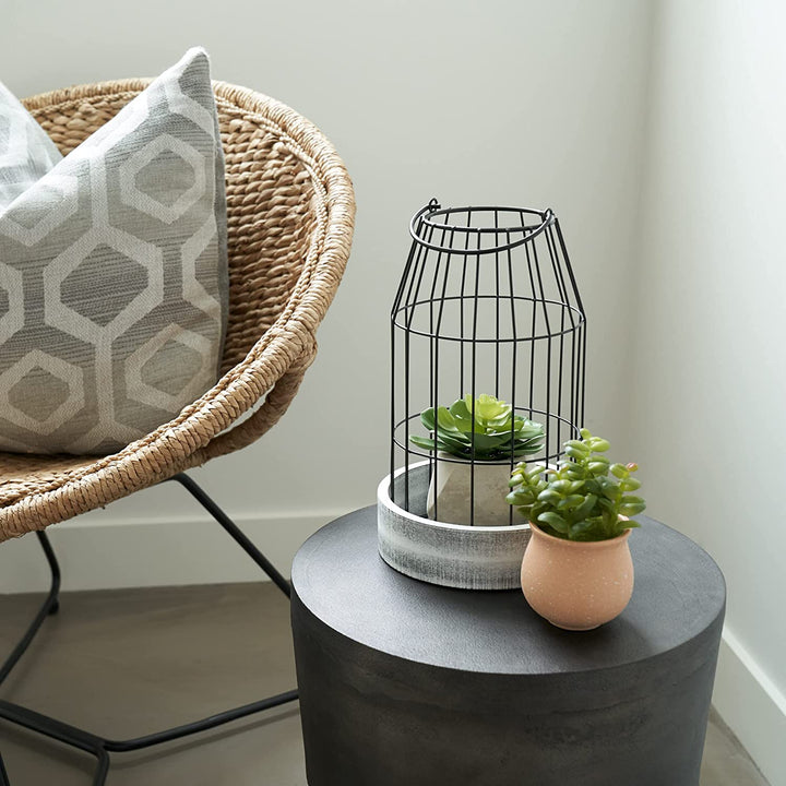 Rustic Farmhouse Lanterns - Set of 2