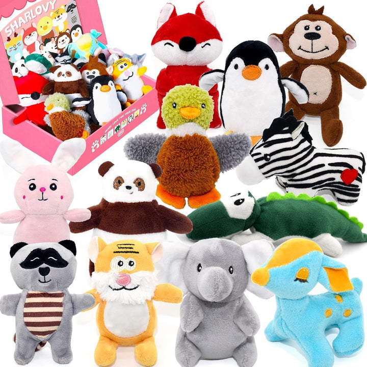 No Stuffing Dog Toys Crinkle Squeaky, Long Lasting Chews for Aggressive, Durable Plush Dog Puppy Chew Toys for Teething, with 6 Tough Layers for Small Medium Large Breed