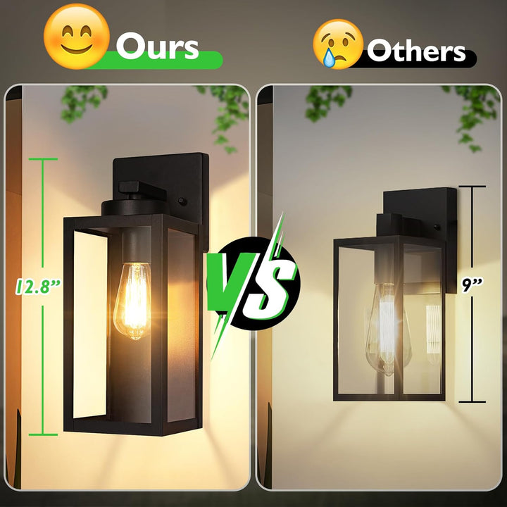 Modern Matte Black Outdoor Wall Lights