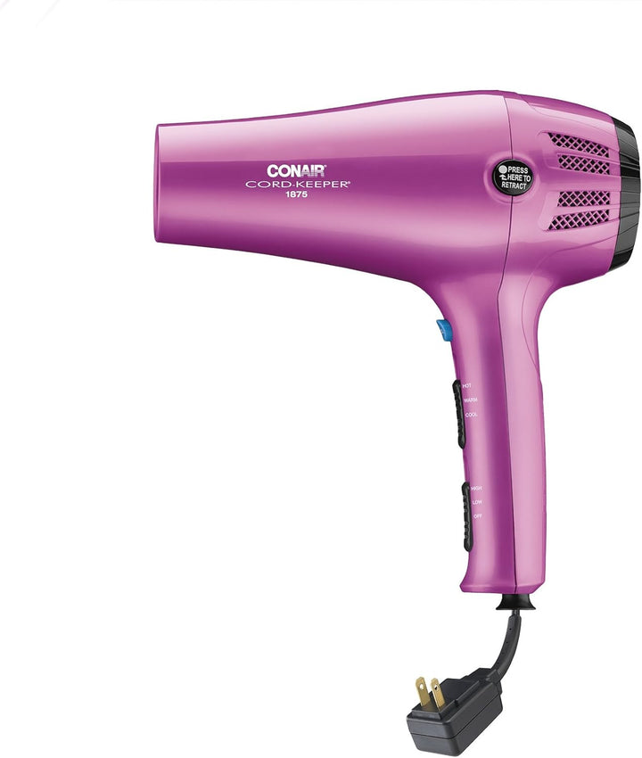 1875W Pink Cord-Keeper Hair Dryer