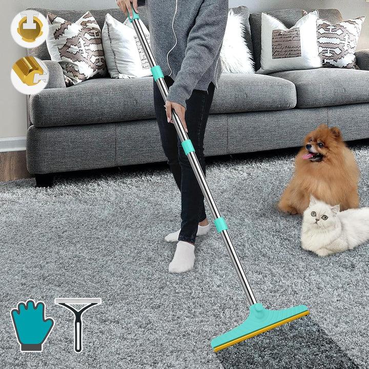 Pet Hair Remover with 60" Adjustable Handle