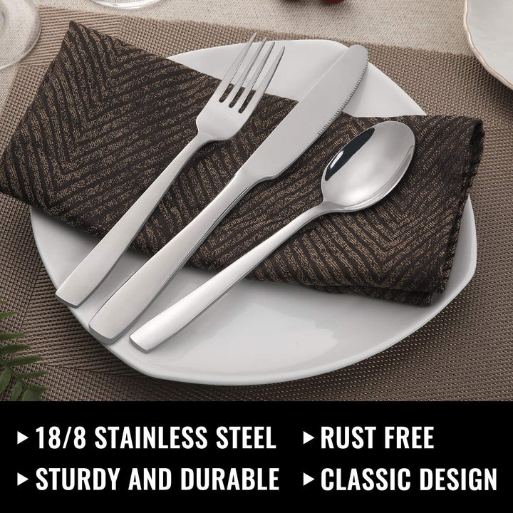 48-Piece Stainless Steel Flatware Set