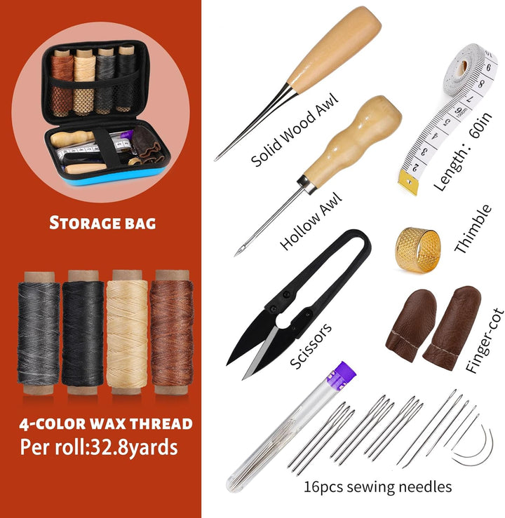 Leather Sewing Kit for DIY & Upholstery