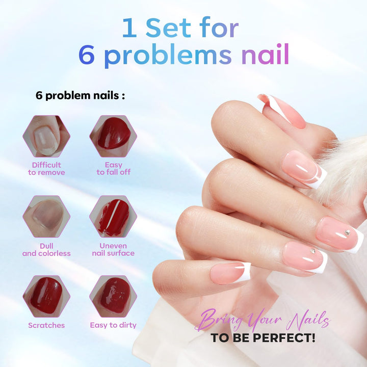 15ml Gel Top & Base Coat Set - No Wipe
