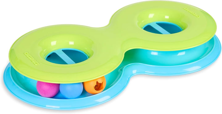 Tower of Tracks Interactive 3-Tier Cat Track Toy with Spinning Balls, Orange