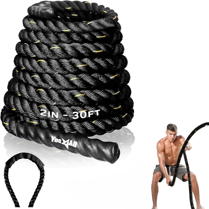 Battle Rope w/ Sleeve - 30/40/50 Ft