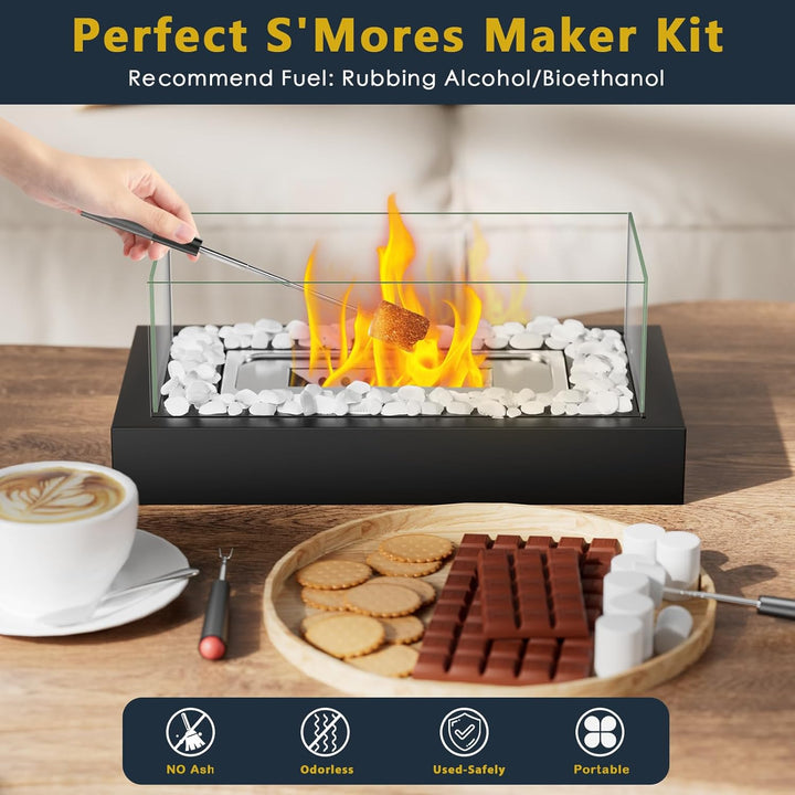 Mini Tabletop Fire Pit Smores Kit