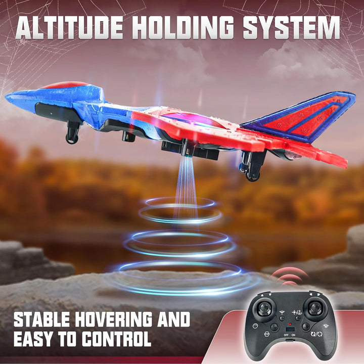 Drones for Kids | 2.4GHZ RC Plane, Spider Toys for Boys, Remote Control Spider, 6-Axis Gyro Remote Control Airplane, RC Helicopter, 360° Flip Fighter Jet Toy, Toys for Ages 8-13