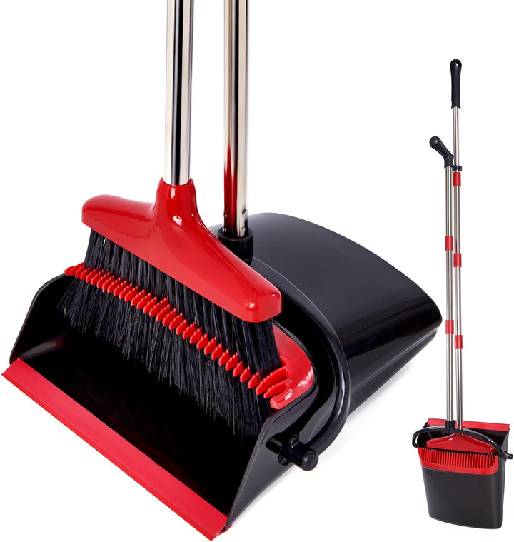 Broom & Dustpan Set with Long Handle