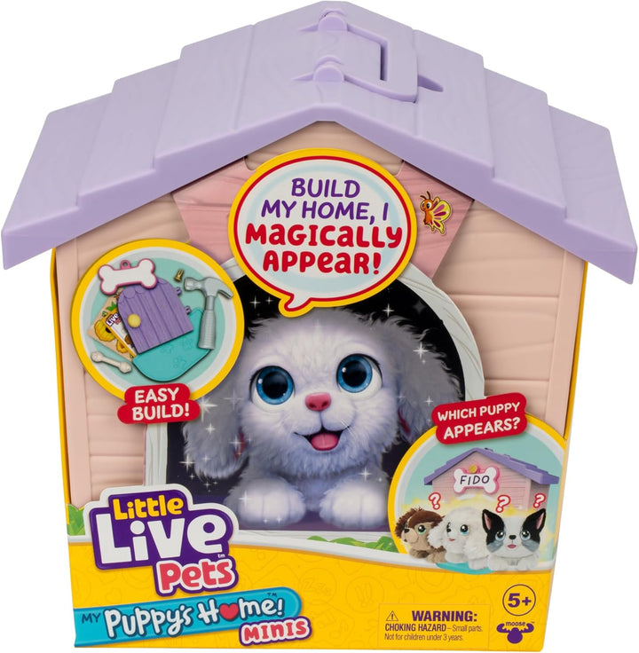 My Puppy'S Home Minis - Pink & Purple Home | Plush Toy & Kennel Playset. Build Your Puppy'S Home, Name Your Puppy & Surprise! Puppy Appears! Which Puppy Will You Get? Easy Build DIY