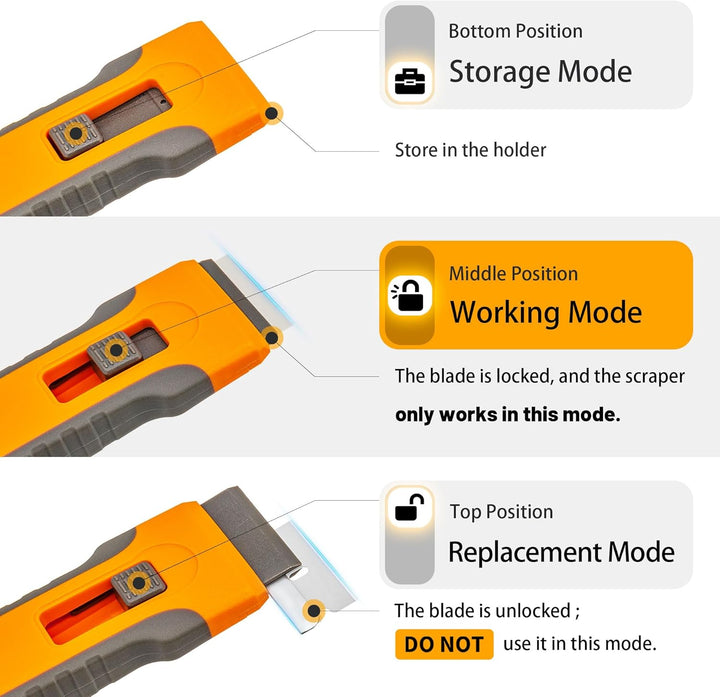 Razor Blade Scraper with 15 Extra Blades