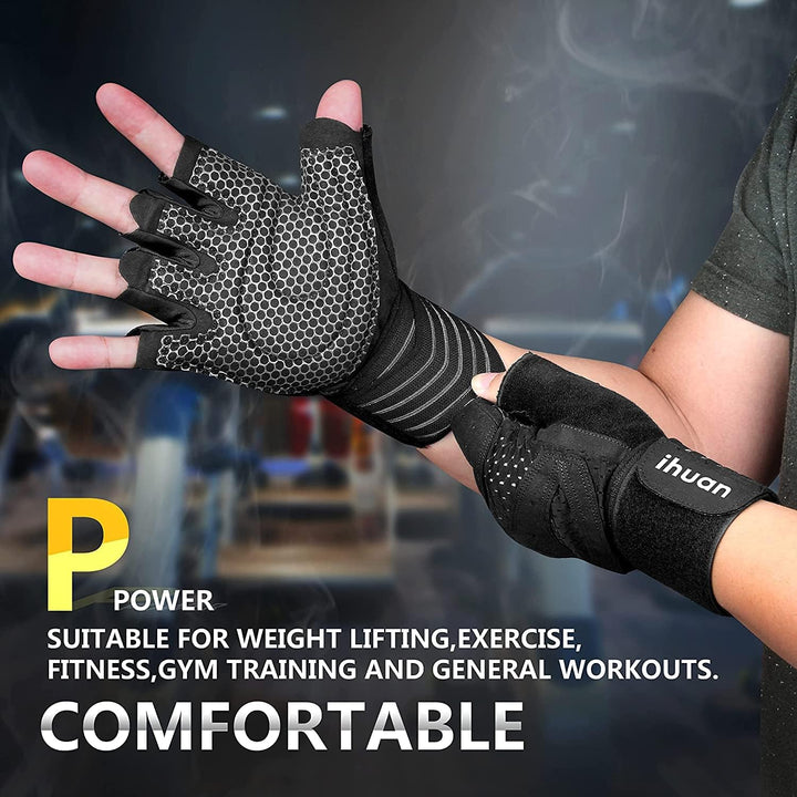 Ventilated Weightlifting Gloves with Wrist Wrap