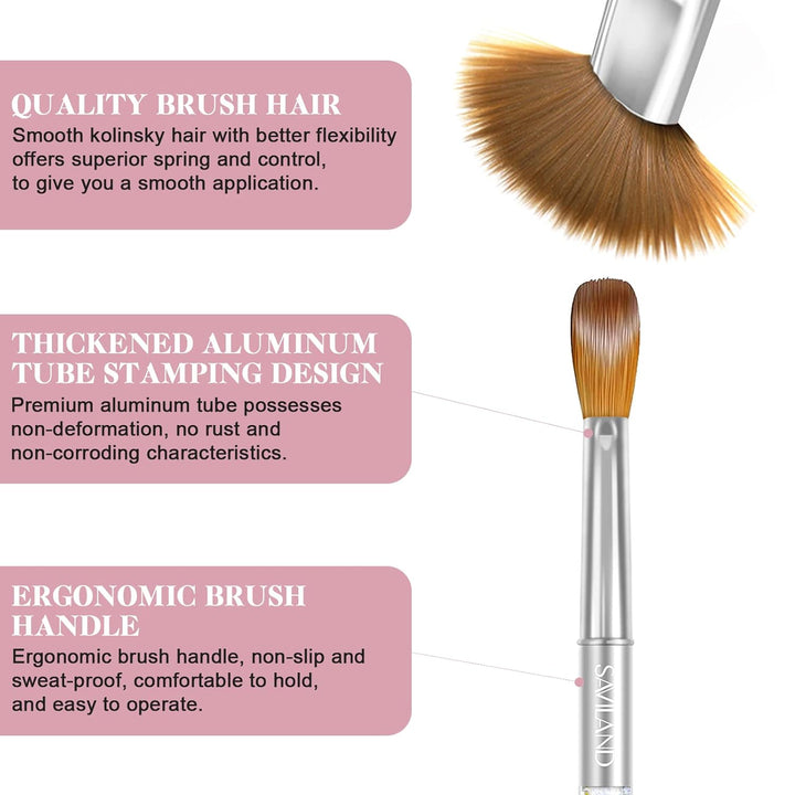 4PCS Kolinsky Acrylic Nail Brush Set