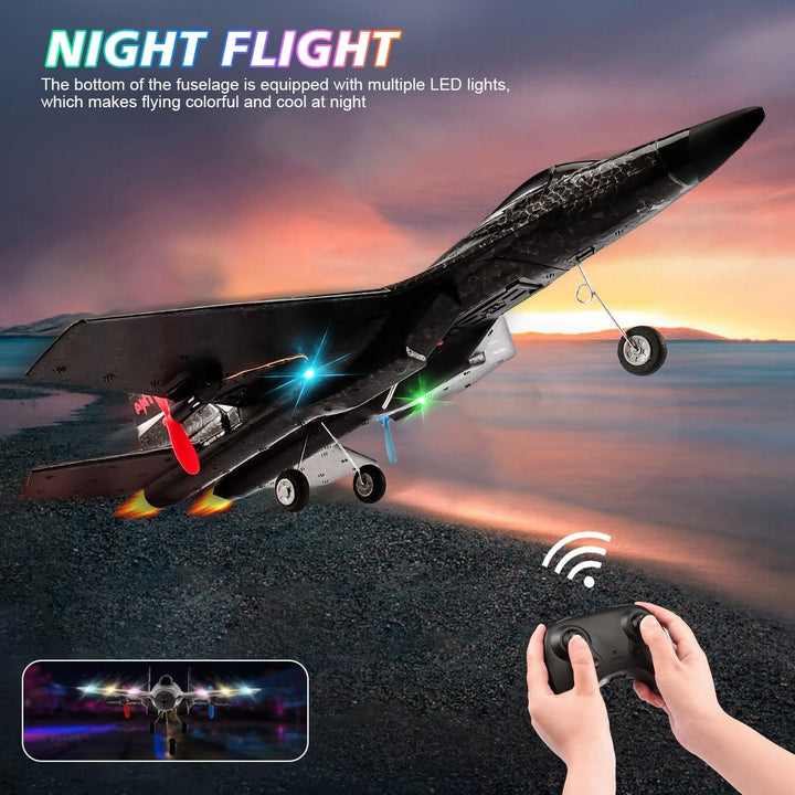 New Upgrade SU27 RC Airplane, Remote Control Fighter Toys, 2.4Ghz 6-Axis Gyro Stabilizer RTF Glider Aircraft Plane with 2 Batteries Easy to Fly Outdoor Toy for  Kids Beginners Boys