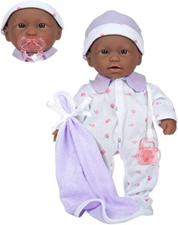 La Baby Caucasian Baby Doll Set – 11 Inch Soft Baby Doll | Washable |Removable Pink Outfit W/ Hat & Blanket | for Children 12 Months +