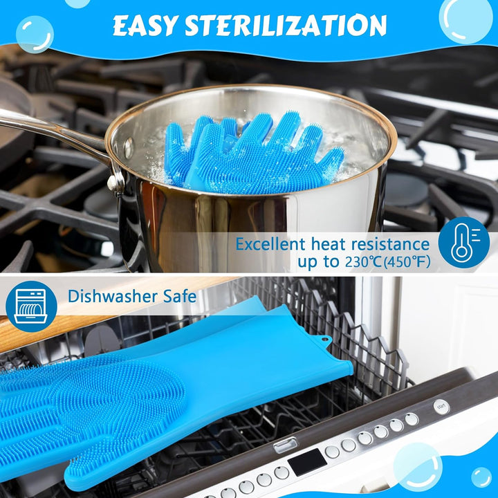 Heat-Resistant Pet Grooming Gloves