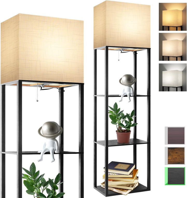 Modern Shelf Floor Lamp with Storage