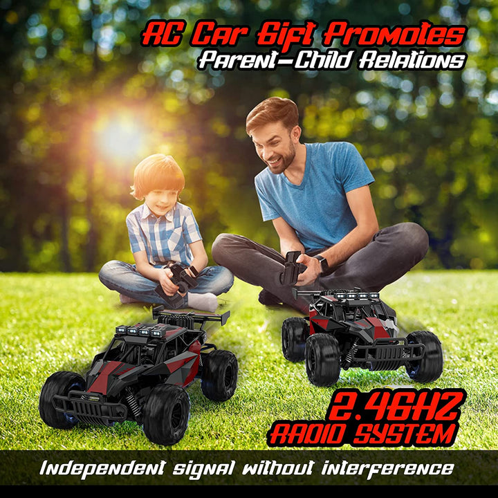 Remote Control Car, 2.4Ghz High Speed 33KM/H RC Cars Toys, 1:12 Monster RC Truck off Road with LED Headlight and Rechargeable Battery Gifts for  Boys 8-12