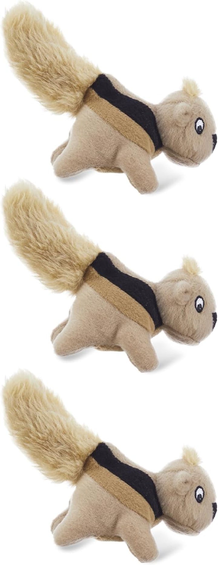 Squeakin' Squirrels Plush Replacement Dog Toys - 3 Pack
