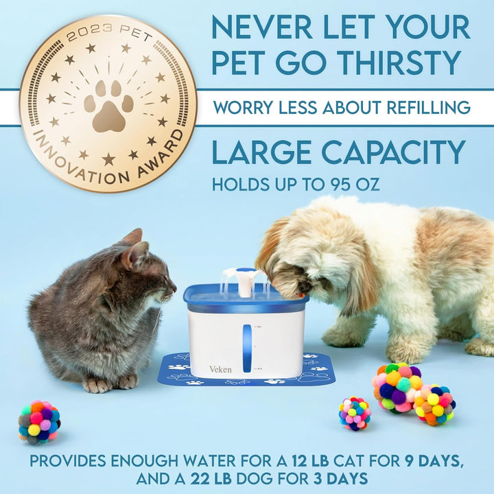 95Oz Automatic Pet Water Fountain - Blue