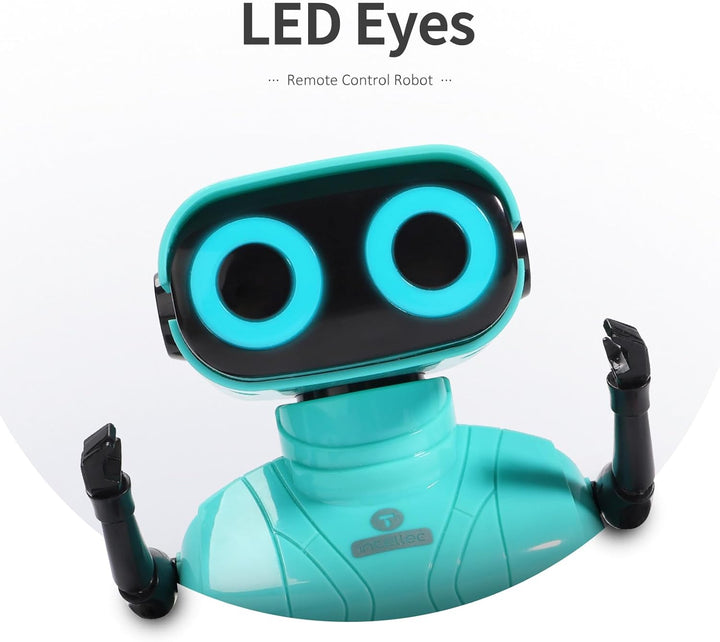 Robot Toys, Remote Control Robot Toy, RC Robots for Kids with LED Eyes, Flexible Head & Arms, Dance Moves and Music, Birthday Gifts for Boys Ages 3+ Years (Blue)