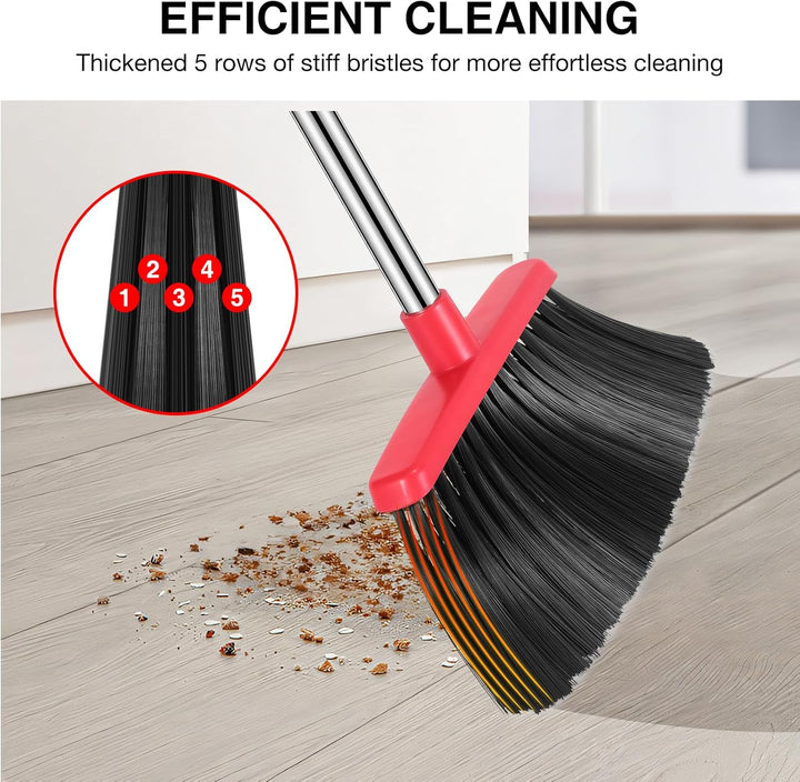 52-In Adjustable Broom & Dustpan Set