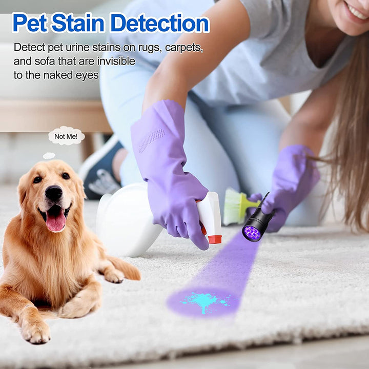 12 LED UV Flashlight for Pet Urine & Stains