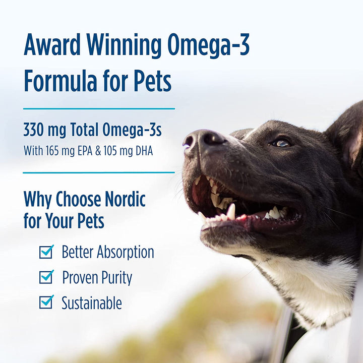 Omega-3 Pet Soft Gels for Dogs - 180 Ct