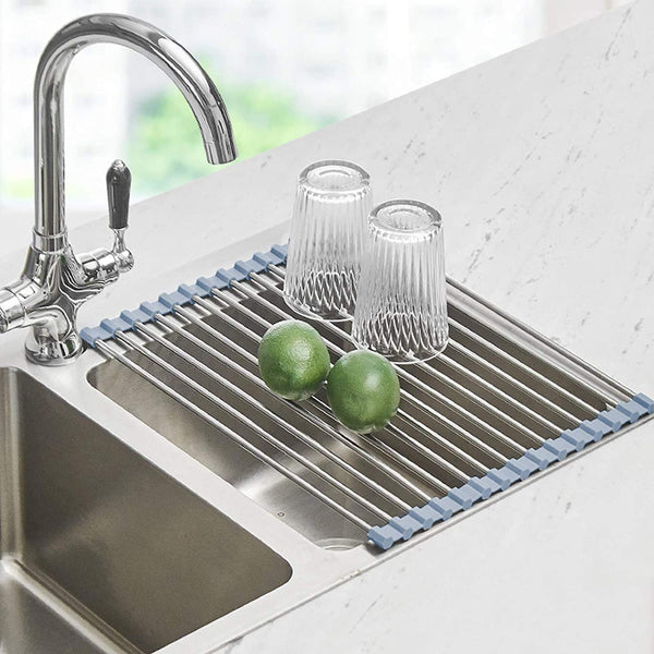 Roll-Up Dish Drying Rack for Kitchen Sink