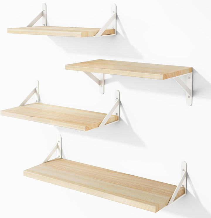 Farmhouse Floating Wall Shelves (Set of 4)