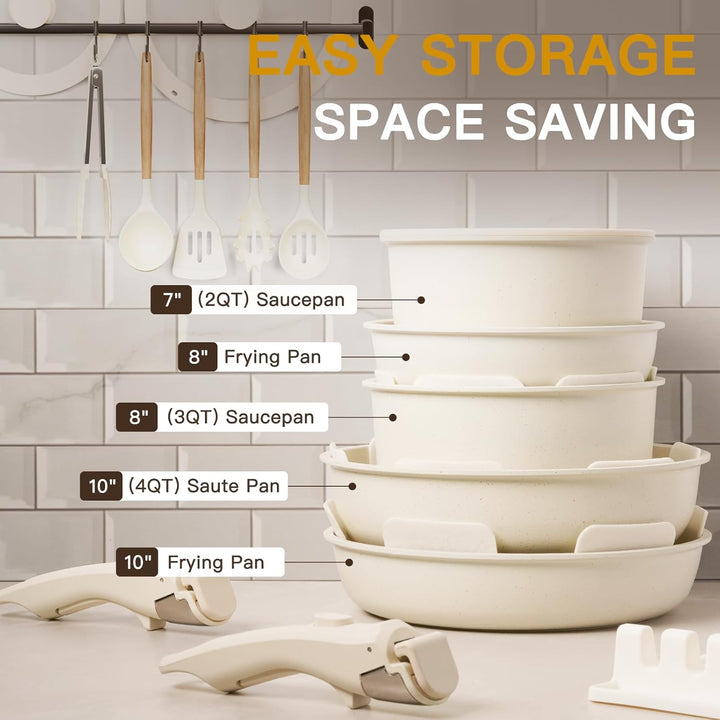 21 Pcs Ceramic Non-Stick Cookware Set
