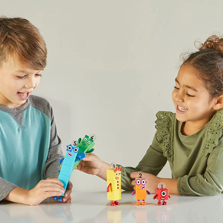 Numberblocks Friends One to Five, Action Figure Set, Toy Figures, Small Figurines for Kids, Counting Blocks, Numbers for Toddlers, Math Toys, Kids Birthday Gifts, Easter Basket Stuffers