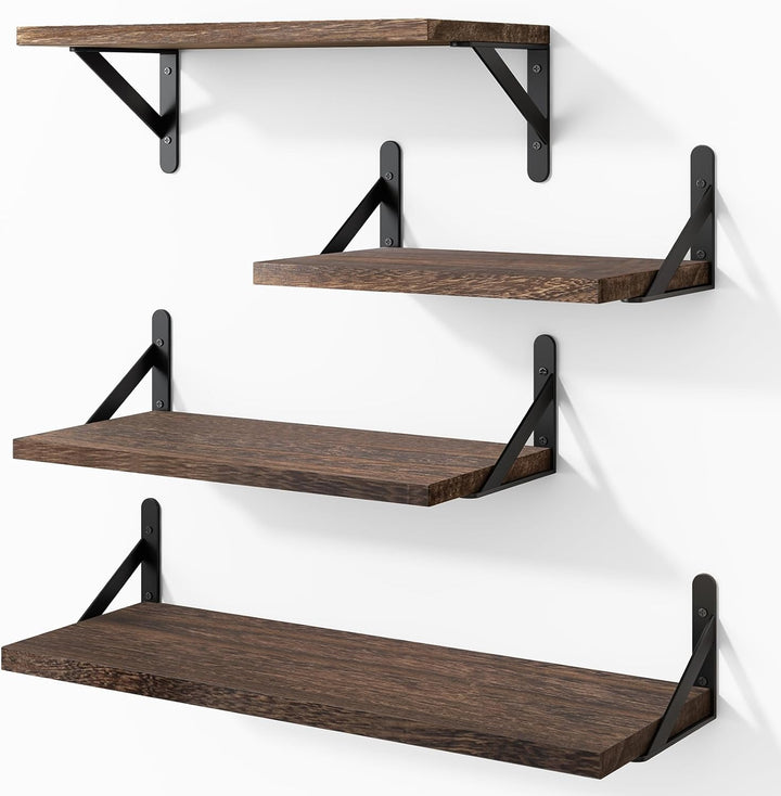 Farmhouse Floating Wall Shelves (Set of 4)