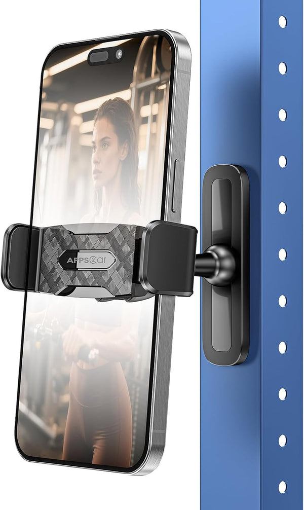 Magnetic Gym Phone Holder, 360° Adjustable